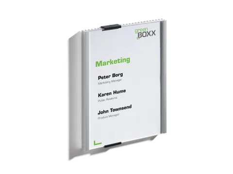 Deurbordje Durable 149x210mm metaal/zilver