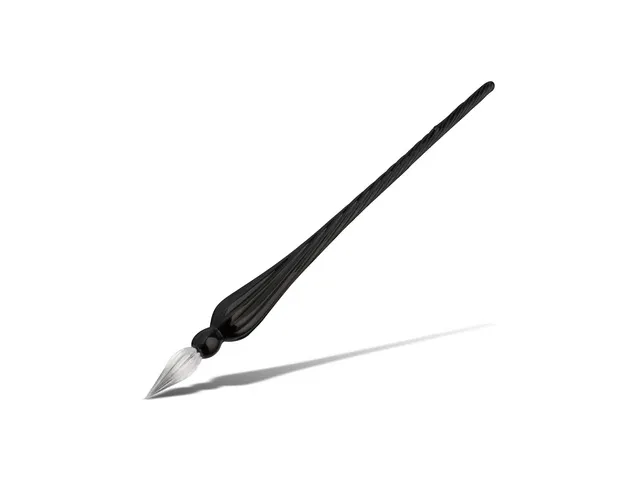 Set de calligraphie Standardgraph noir avec plume en verre et encrier