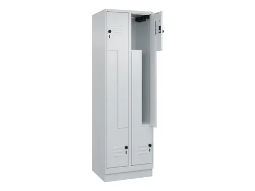 Z-garderobekast,HxBxD 1950x600x500mm,vak B 150/300mm,draaigrendel