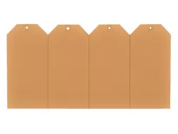 Verzendlabel 38x80mm Chamois Versterkt Oogje