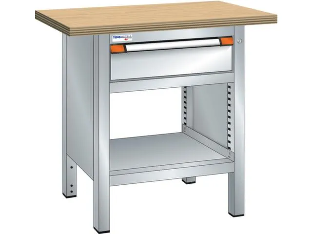 établi,HxlxP 845x1000x700mm,RAL7035,face avant RAL7035