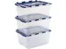 Opbergbox 45 Liter Transparant Blauw