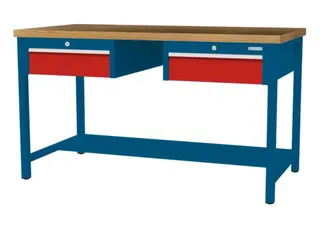 werkbank,HxBxD 860x1500x750mm,onderstel RAL5010,fronten RAL3020 - 3