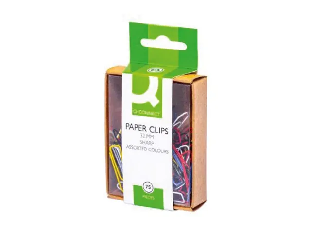 Attache-Tout, 32 Mm, Boîte De 75 Pièces, Accrochable, Couleurs Assor