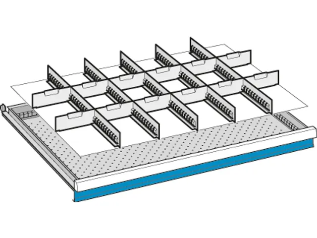 lade-indelingsset,5xsleufwand/12xscheidingsplaat,v. lade 54x36 E