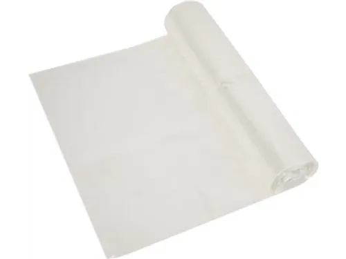 Vuilniszak 20 micron 60x80x 0.02 cm 60L Transparant HDPE 20x rol 20st