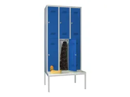 banklocker,dubbeldeks,HxBxD 2150x900x800mm,RAL7035,front RAL5010