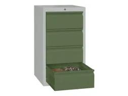 ladekast 900x500x500mm 4laden cilinderslot RAL7035 front RAL6011