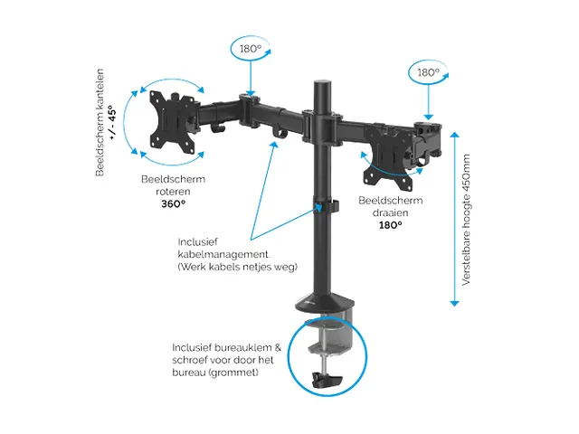 Monitorarm Fellowes Reflex Series dual arm