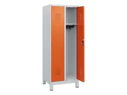 schoollocker,HxBxD 1630x600x500mm,2vak,vak B 300mm,cil.-slot,voeten