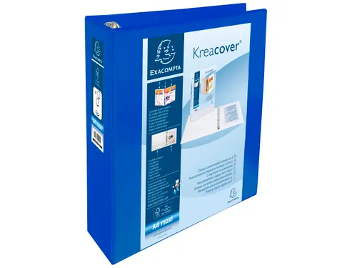 Ringmap Pp Personaliseerbaar Kreacover 4D-Ringen 60mm A4 Maxi Blauw