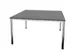 vergadertafel 74x140x140cm vierkant 4voeten verchroomd MS-donkergrijs