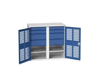 universele kast,HxBxD 1000x1050x550mm,2xStalen bodem,8lade(n) - 1
