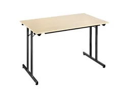 Klaptafel Vrijstaand 120x60 Cm Onderstel Zwart Blad Esdoorn