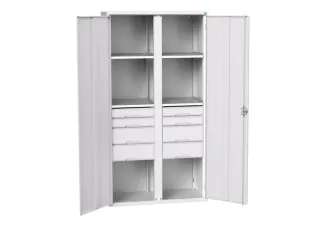 universele kast,HxBxD 2000x1050x550mm,4xStalen bodem,8lade(n) - 1