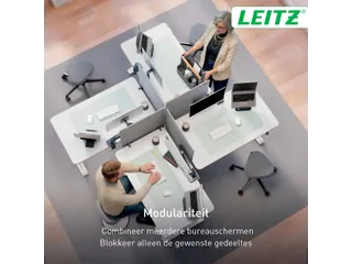 Bureauscherm Leitz in hoogte verstelbaar 70x80cm - 16