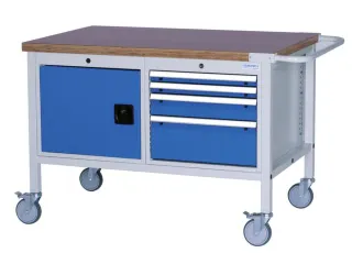 Werkplaatswagen 859x1200x750mm Werkblad 40mm Draaideuren 4laden - 1