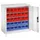 systeemkast,RAL 7035,HxBxD 1000x1000x420mm,4xStalen bodem,cil.-slot