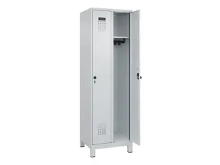 locker,HxBxD 1950x600x500mm,2vak,vak B 300mm,draaigrendel,voeten - 2