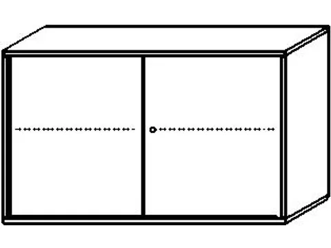 kantoorkast HxBxD 770x1200x430mm romp onyxgrijs decor front wit