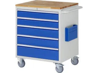gereedschapswagen 975x770x650mm beukblad 450kg 5 laden RAL5010 - 1