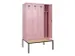 locker met bank,voor scheiding van kleding,HxBxD 2120x1200x815mm,4vak