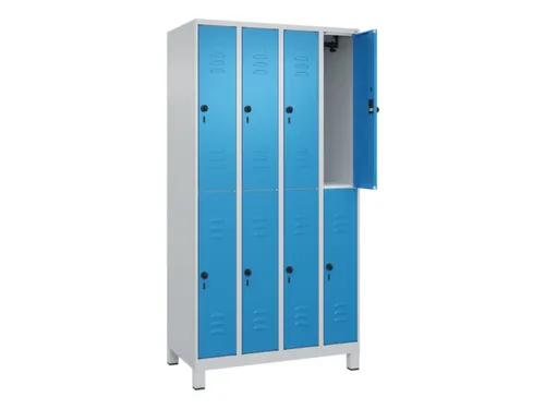 dubbeldekse locker,HxBxD 1950x1000x500mm,4x2vak.,vak B 250mm