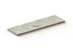 legbord,v. inhaakstelling,BxD 1000x300mm,vakl. 80kg,m. lengtekanaal