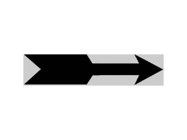 Sticker,Pijl Rechts,Aluminium Gemerkt,Gemoffeld,Zwart