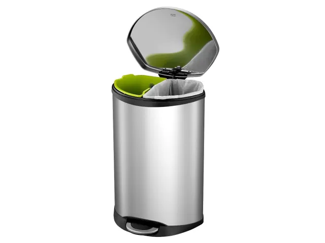 Pedaalemmer met Afvalscheiding Mat RVS 44 Liter