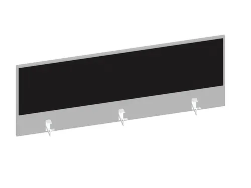 baliepaneel v. bureau aanbouw achter MP-lichtgrijs BN8033-zwart 1400mm
