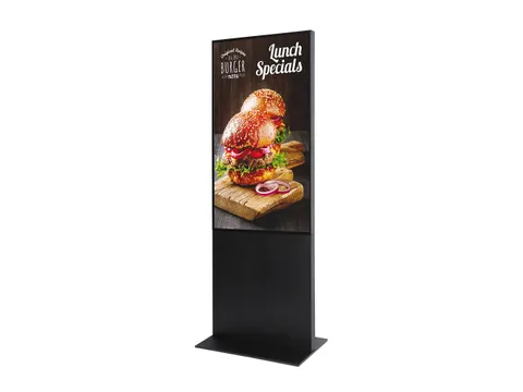 Digitale Totem Smart Line Display Zwart met 55 inch Samsung scherm