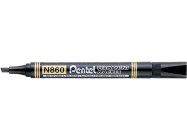 Pentel N860-A Permanent marker Beitelpunt 4,5mm Zwart