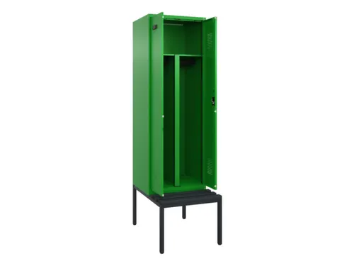 PBM-locker met bank,HxBxD 2120x600x815mm,2vak,vak B 300mm