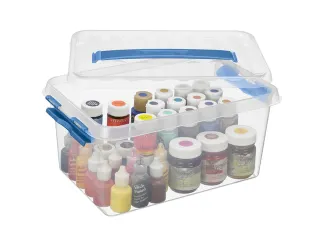 Q-line opbergbox 6L transparant blauw - 30x20x14,5cm - 3