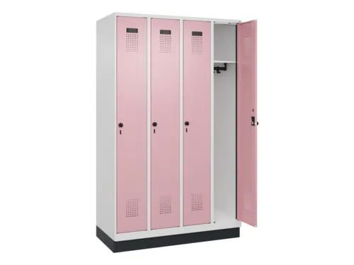 locker,HxBxD 1950x1200x500mm,4vak,vak B 300mm,draaigrendel,sokkel