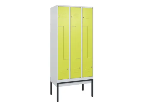 Z-garderobekast,HxBxD 2120x900x500mm,vak B 150/300mm,cil.-slot