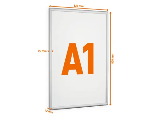 Kliklijst aluminium Outdoor A1 metaal zilver