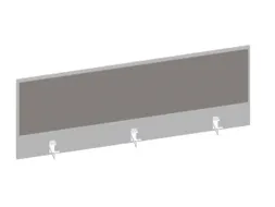 baliepaneel bureau aanbouw achter MP-lichtgrijs BN8078-grijs 1400mm