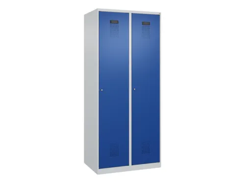 locker,HxBxD 1850x800x500mm,2vak,vak B 400mm,cil.-slot,staand op vloer