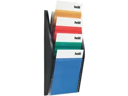 Folderhouder Helit wand 4x A4 zwart