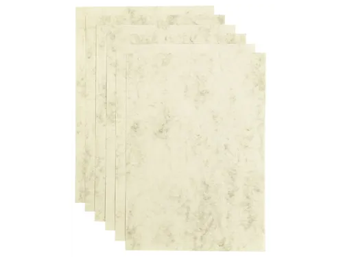 Kopieerpapier Papicolor A4 200gr 6 vel marble ivoor