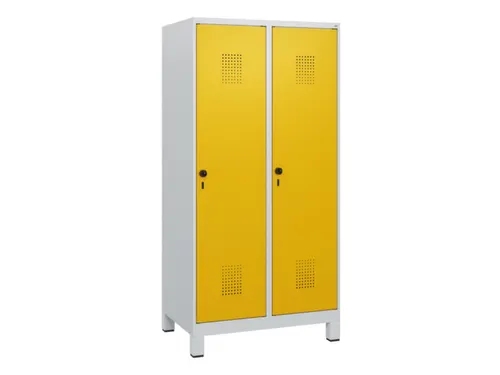 schoollocker,HxBxD 1630x800x500mm,2vak,vak B 400mm,draaigrendel,voeten