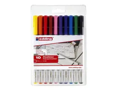 Fineliner Edding 89/10 assorti 0.3mm blister à 10 stuks