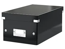 Dvd-box Leitz Click & Store 206x147x352mm Zwart 84% gerecycled karton