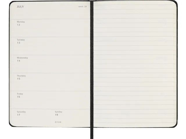 Agenda 2027 Moleskine 18M Planner Weekly 7dagen/1pagina pocket hc blac