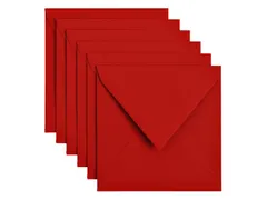 Envelop Papicolor 140x140mm rood pak à 6 stuks