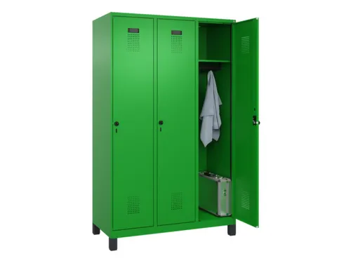 locker,HxBxD 1950x1200x500mm,3vak,vak B 400mm,draaigrendel,voeten