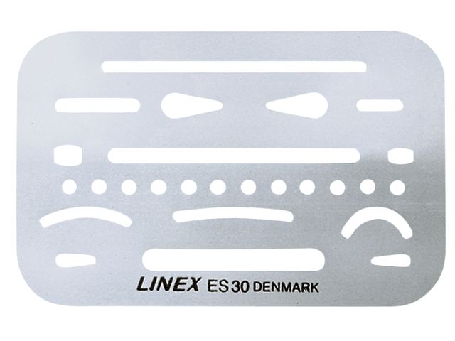 Radeersjabloon Linex es-30 | Tekensjablonen.nl