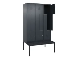 Z-garderobekast,HxBxD 2120x1200x815mm,6vak,vak B 400mm,cil.-slot - 2